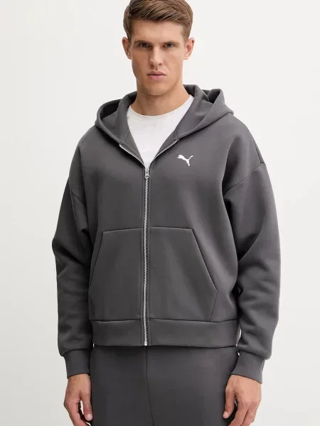 Pulover Puma s kapuco siva