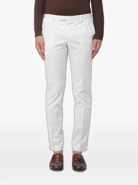 Pantaloni chino Pt Torino stretch alb