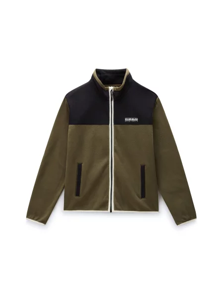 NAPAPIJRI Jachetă fleece T-Dergana kaki negru