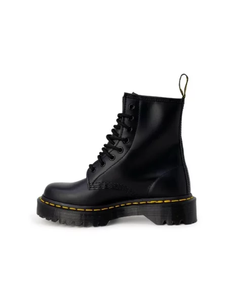 Botki Dr. Martens skórzane na platformie retro czarne