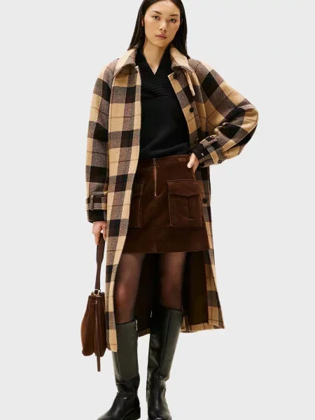 Вовняне картате пальто Tommy Hilfiger