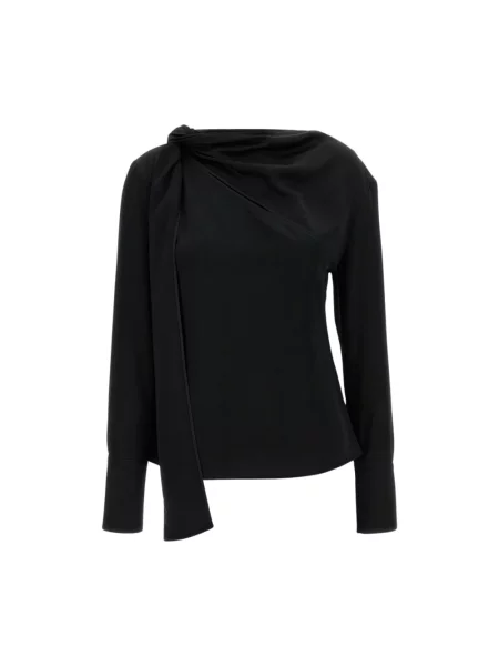 Jedwabna bluzka Givenchy biznesowa czarna