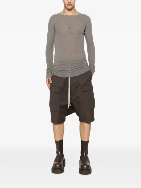 Pantaloni scurți cargo Rick Owens maro
