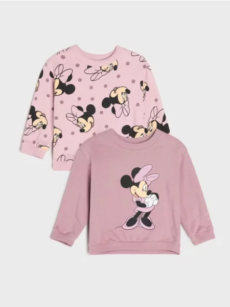 Sinsay mikiny s potiskem Minnie Mouse 2 pack růžová