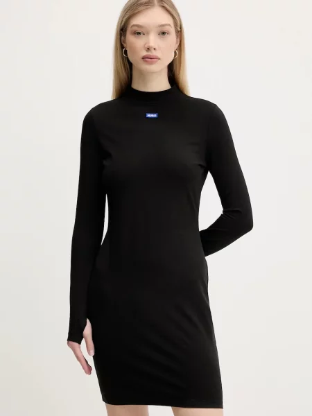 Hugo Blue rochie mini mulata negru