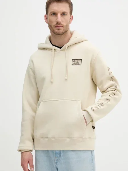Geacă Alpha Industries cu glugă bej