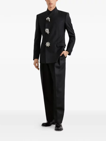 Cămașă Dolce & Gabbana din poplin negru