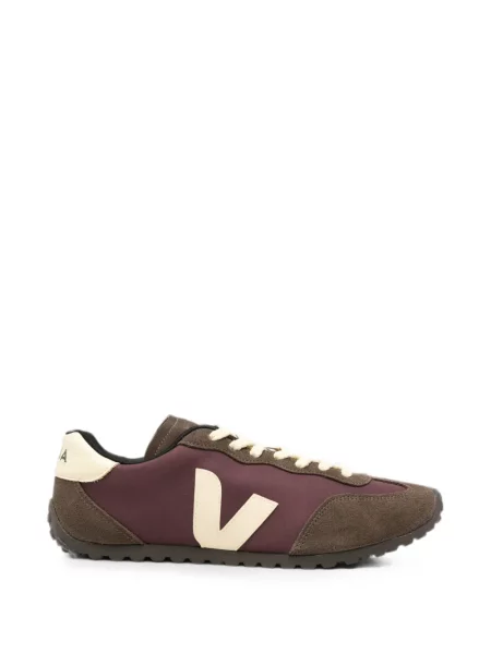 Sneakerși Veja cu șireturi din piele de căprioară violet