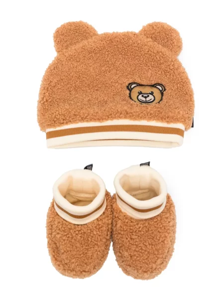 Czapka dziecięca Moschino brązowa