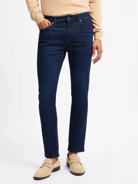 BOSS Dżinsy Delaware Mężczyźni Stretch jednolity niebieski