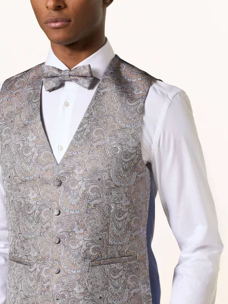 Wilvorst Obleková Vesta Extra Slim Fit tmavě hnědá / tmavě modrá