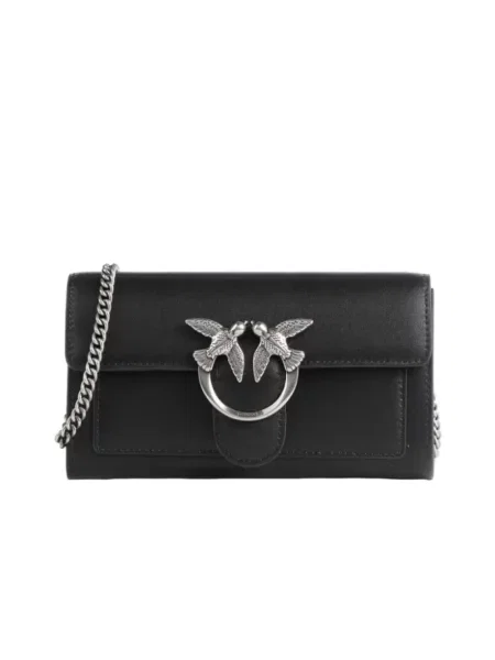 Torebka skórzana Pinko skórzana czarna