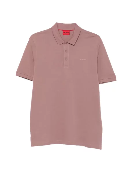 Tricou polo Boss cu imagine roz