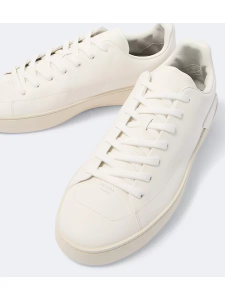 Sneakerși Prada din piele alb