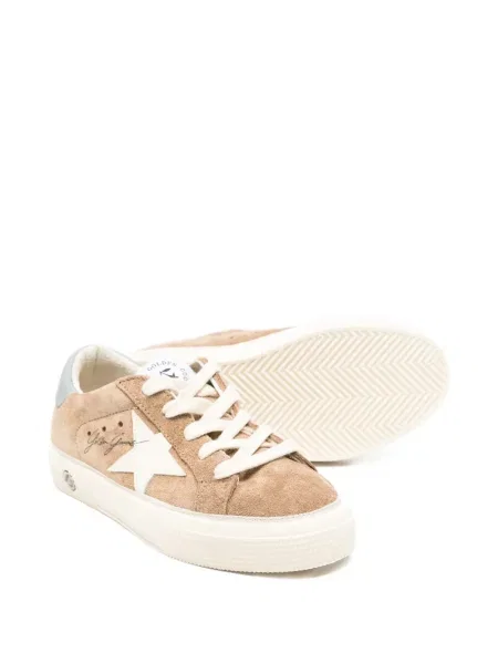 Sneakersy dziecięce Golden Goose Hi Star brązowe