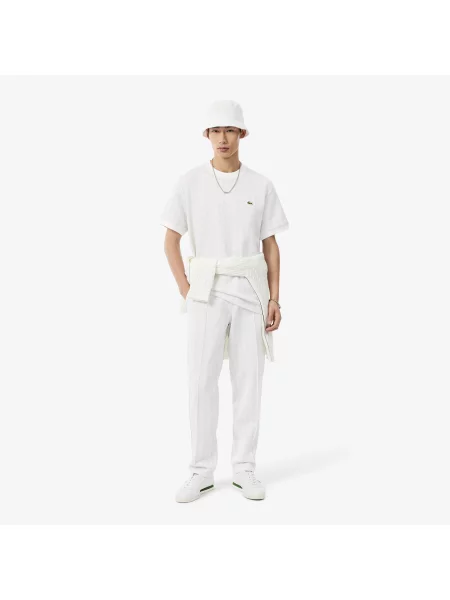 Lacoste Koszulka Żakardowa Z Monogramem Szary biała