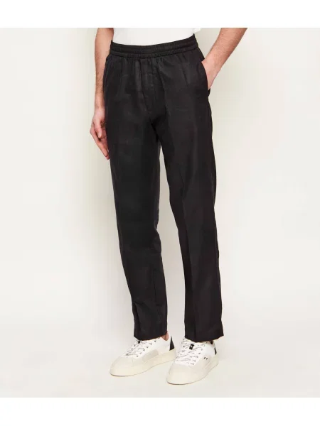 Calvin Klein Szövet nadrág Straight Fit fekete