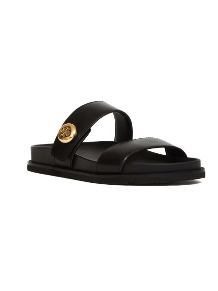 Klapki Tory Burch skórzane czarne