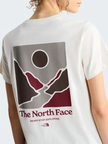 Короткая футболка The North Face с коротким рукавом белая