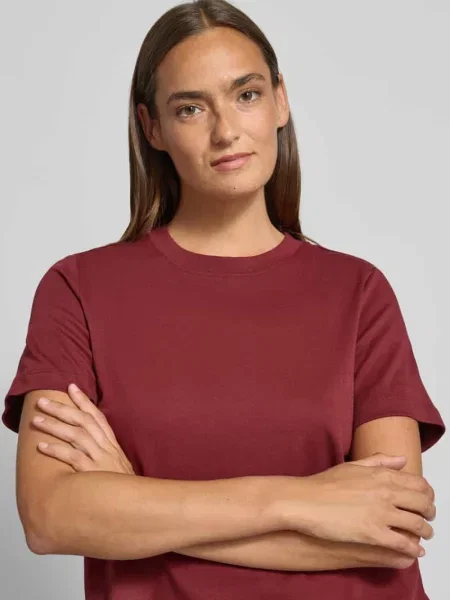 Męski t-shirt o kroju regular fit z czystej bawełny S.oliver Red Label bordowa