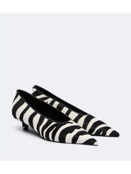 Pantofi cu toc Toteme cu imagine cu model zebră negru