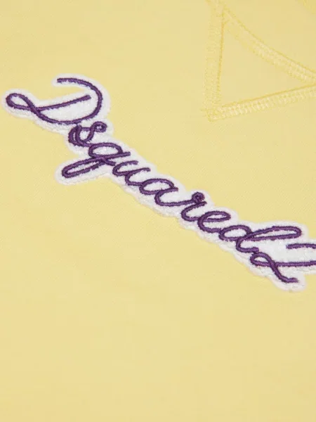 Bluza z kapturem dziecięca Dsquared2 żółta