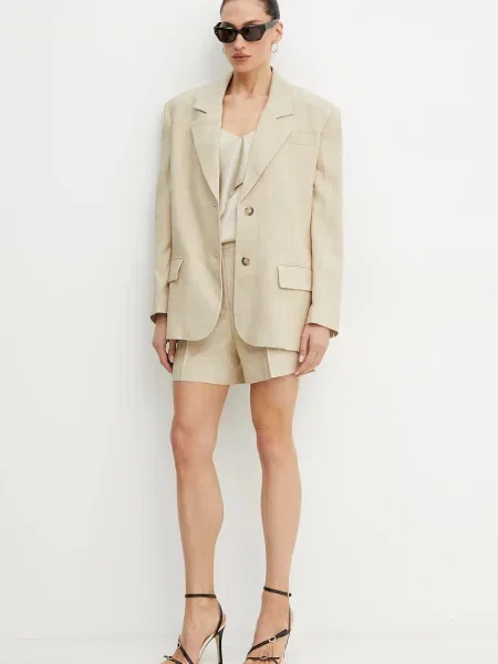Піджак Pinko однобортний однотонний бежевий