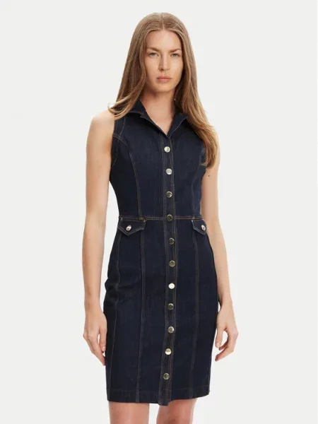 Jeans obleka Guess modra