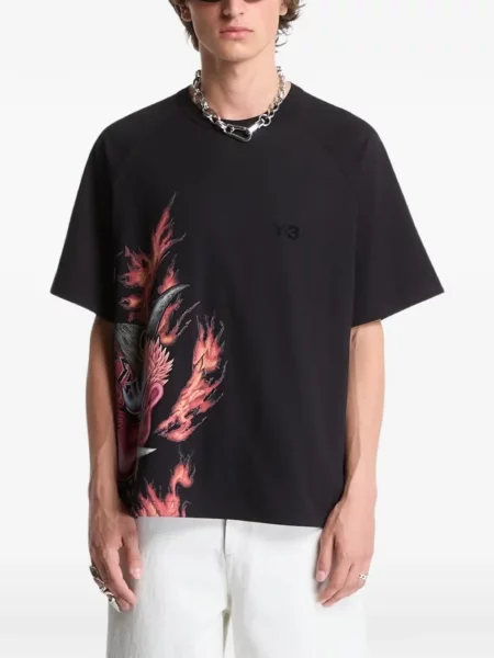 Tricou Y-3 cu imagine negru