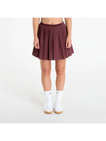 Fuste Nike Sportswear Pleated Skirt Crush/ Sail XL burgundy