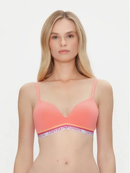 Emporio Armani Underwear Trikotni nedrček roza