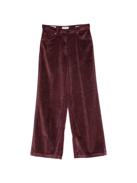 Pantaloni Peserico de catifea cord violet
