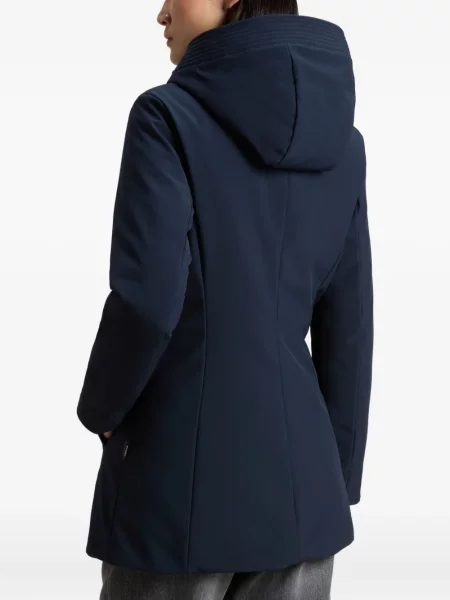 Geacă parka Woolrich cu glugă albastru