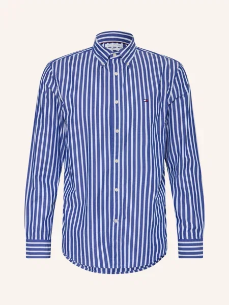 Tommy Hilfiger Koszula Regular Fit blau biała