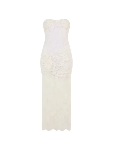 Rochie The Mannei cu volane din dantelă