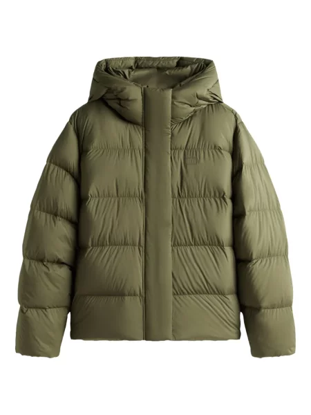 Geacă Tommy Hilfiger cu glugă verde