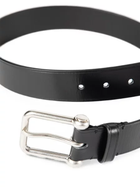 Cu centură curea Ann Demeulemeester din piele cu cataramă negru