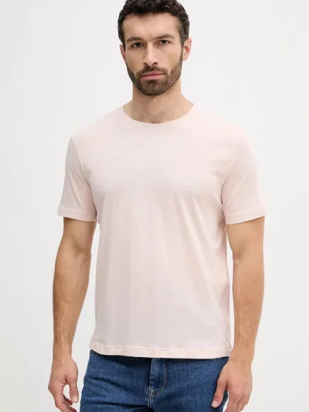 Тениска United Colors of Benetton с изчистен дизайн бежово