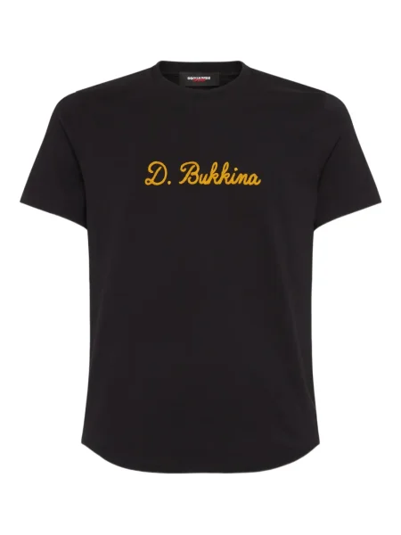 Tricou Dsquared2 cu broderie negru