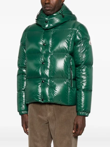 Geacă Moncler cu glugă verde