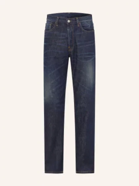 Acne Studios Jeansy O Kroju Regular Fit blau niebieskie