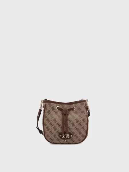Сумка Guess з принтом бежева