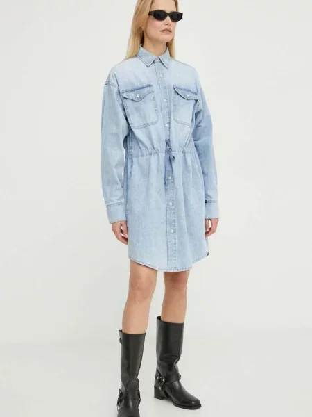 G-Star sukienka jeansowa niebieska