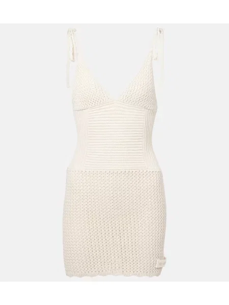 Rochie The Attico tricotate alb