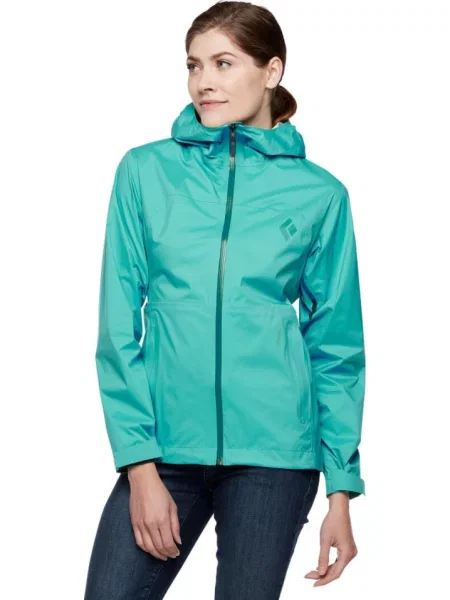Black Diamond Kurtka przeciwdeszczowa Stormline Stretch Rain Jacket zielona S czarna