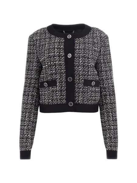 Sacou Guess din tweed alb