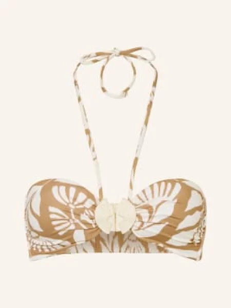 Watercult Góra Bikini Typu Bandeau Coastal Bohemia beige beżowy