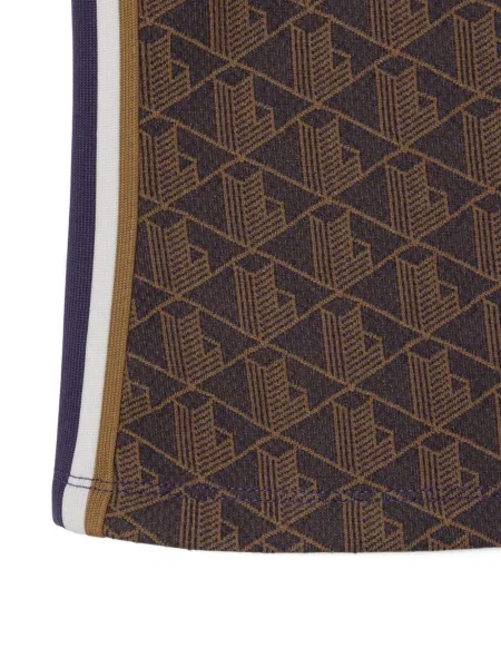 Polo Lacoste cu imprimeu geometric maro