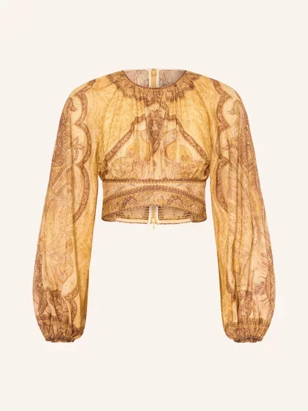 Zimmermann Krátká Halenka Wanderlust S Třpytivou Nití tmavě / hnědá / tmavě oranžová žlutá