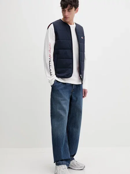 Tommy Jeans majica z dolgimi rokavi bež